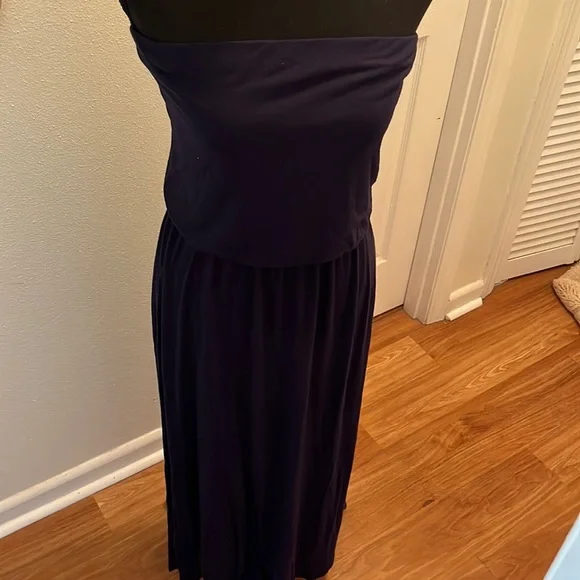 knee length dresses for ladies Baobab Lena Ivory Draped Strapless Maxi Dress